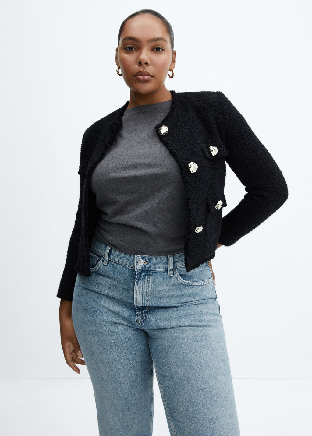 Jeans rectos crop