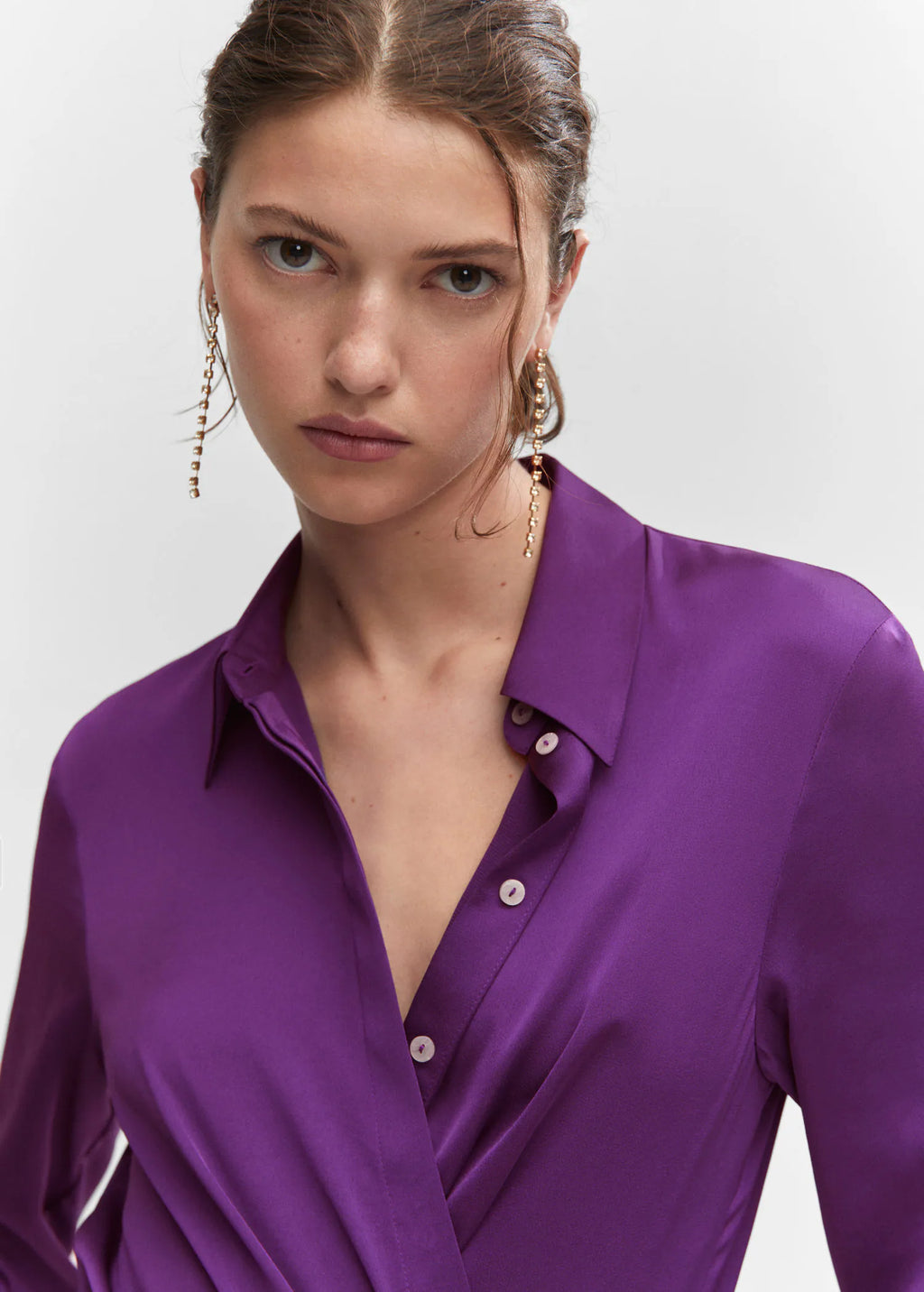 Camisa fluida satinada