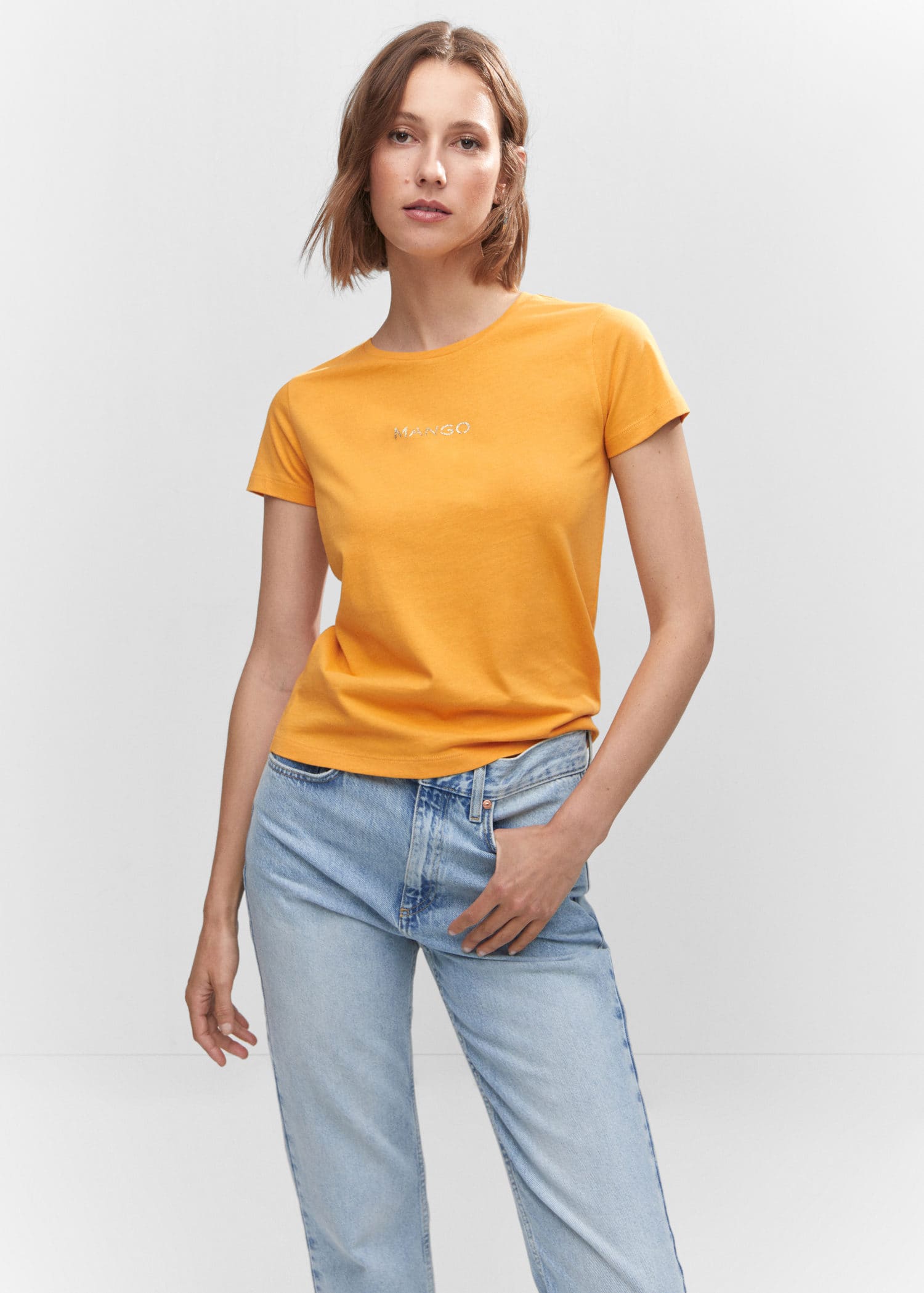 Camiseta logo metalizado