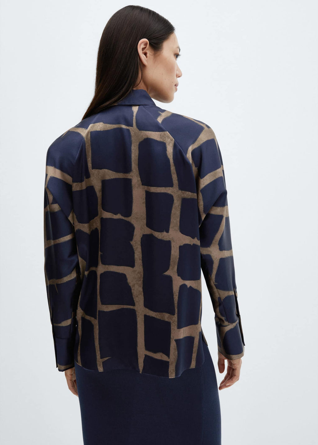 Camisa larga estampada