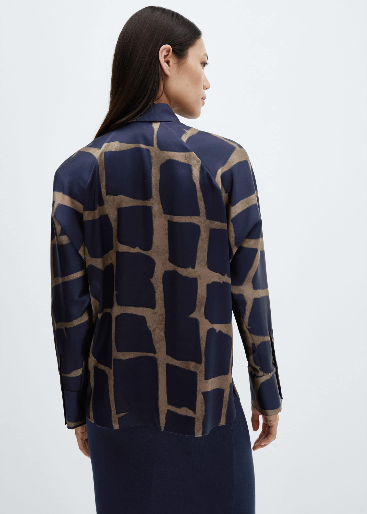 Camisa larga estampada