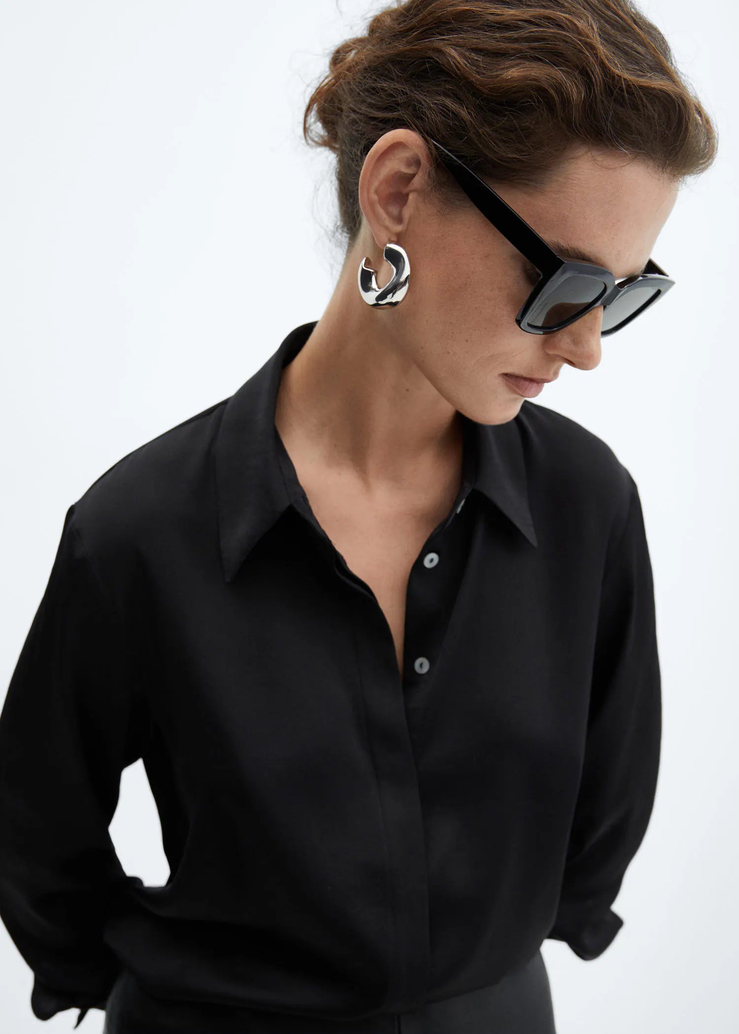 Camisa fluida satinada