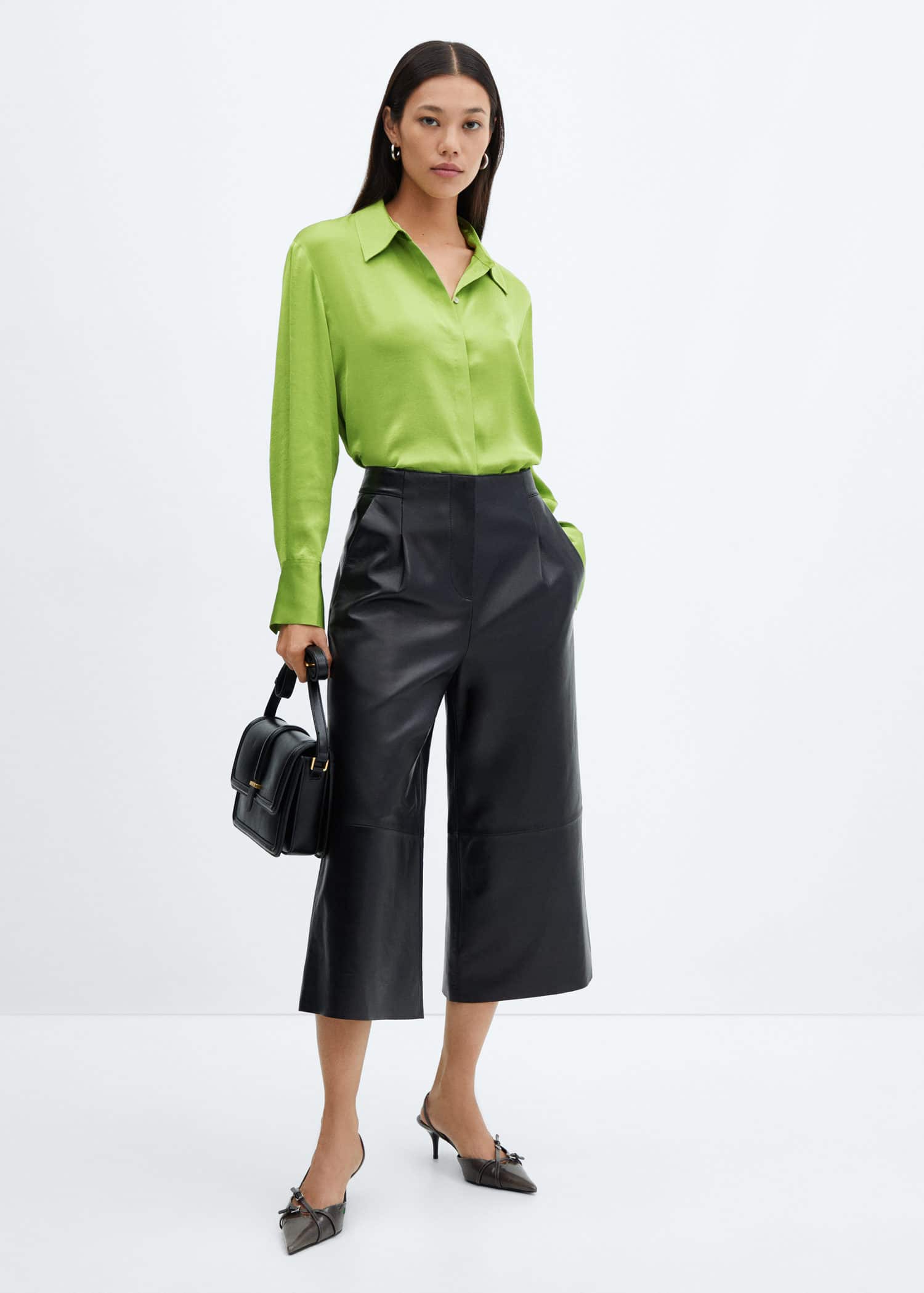 Camisa fluida satinada