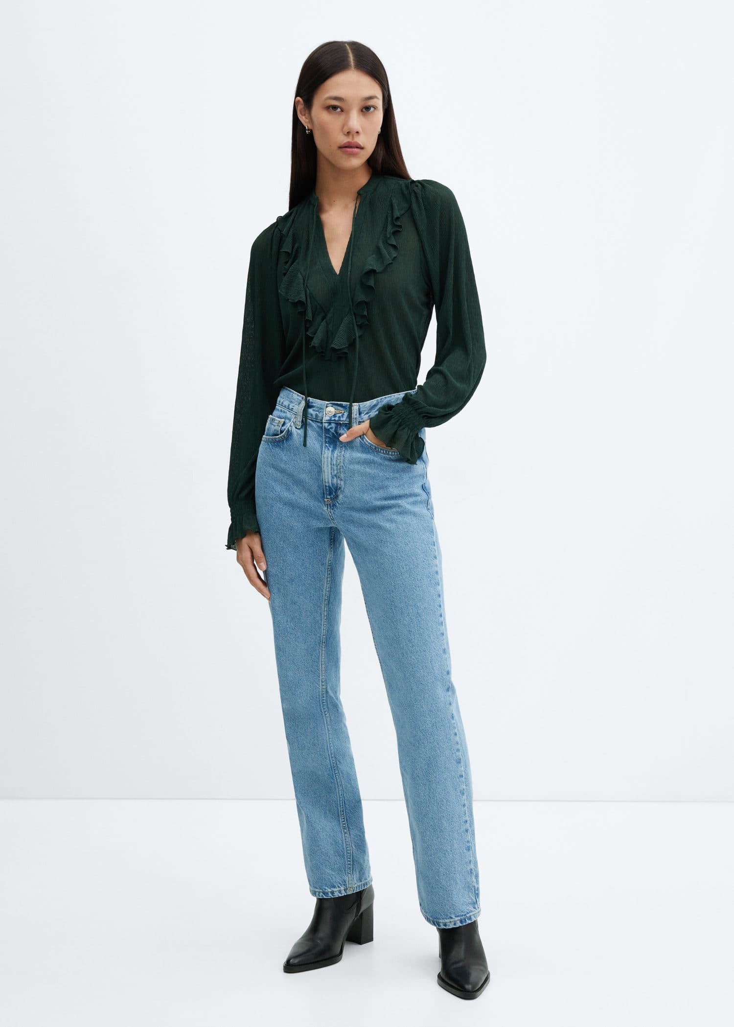 Blusa fluida volante
