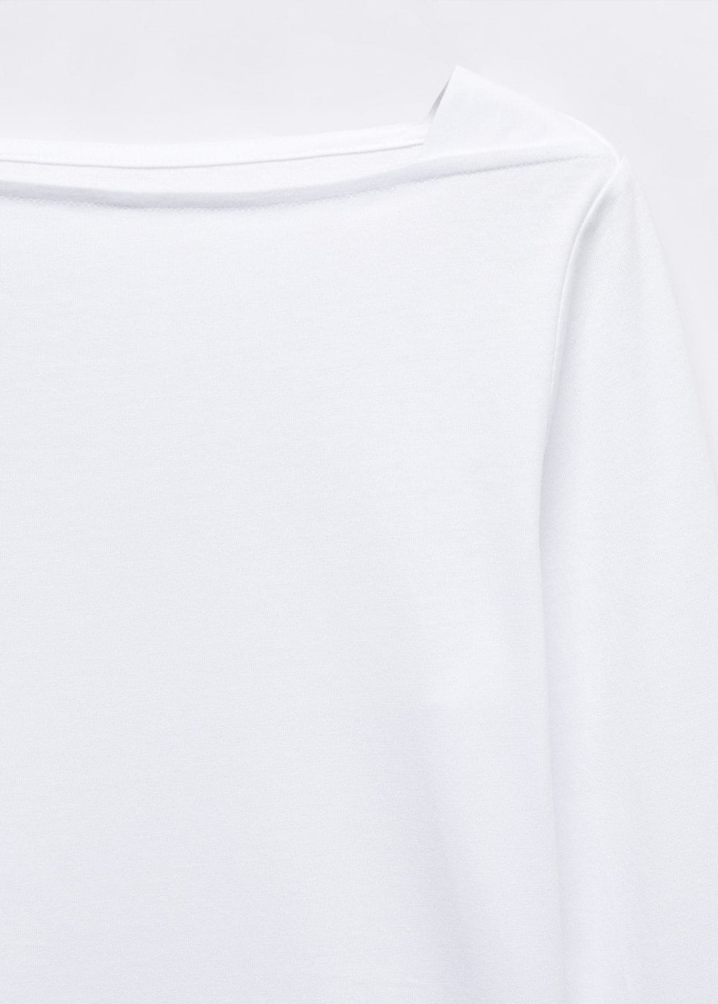 Camiseta cuello barco algodón
