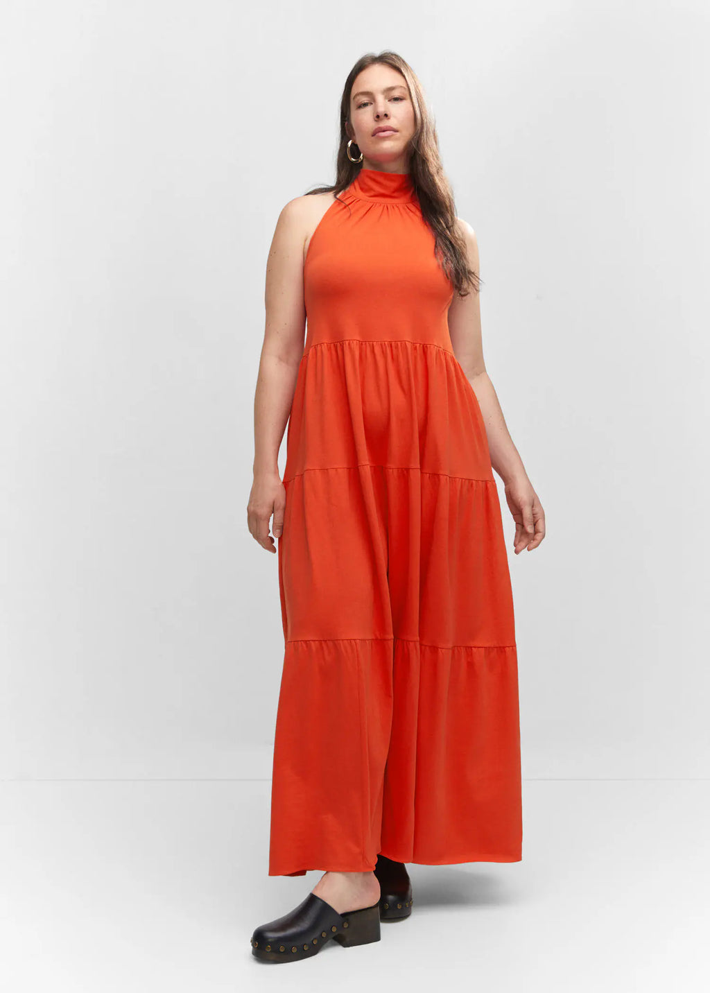 Vestido halter espalda abierta