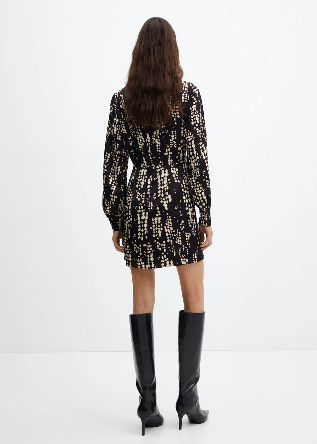 Vestido estampado pliegue