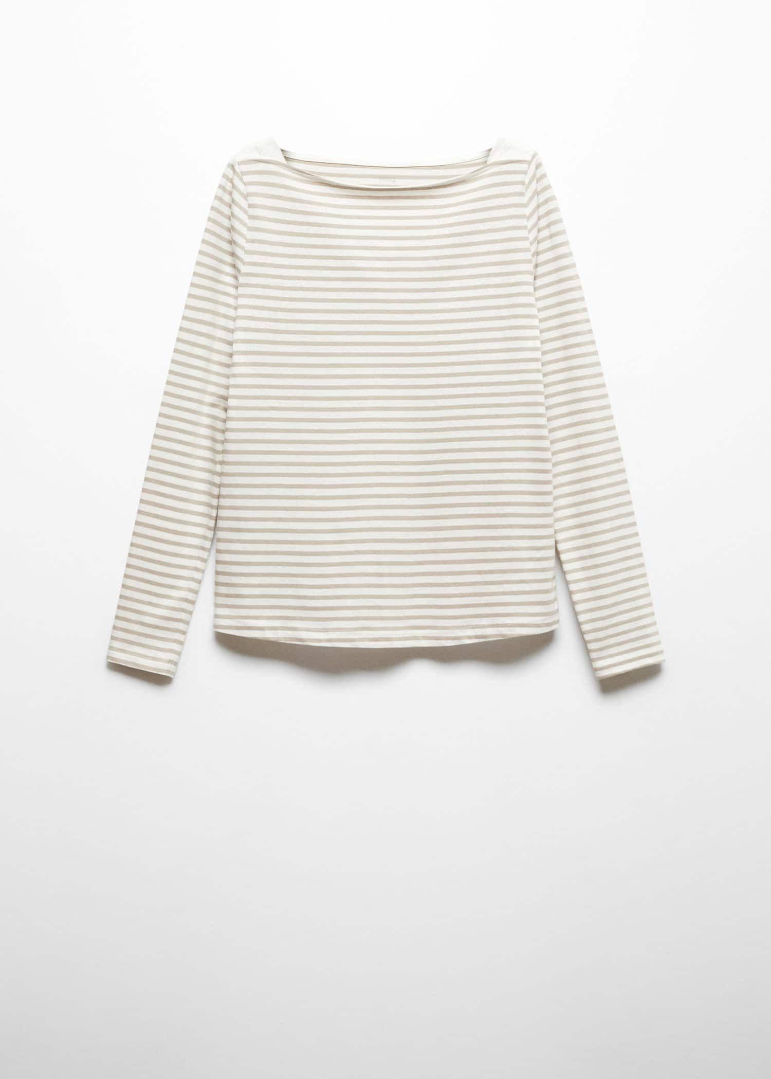 Camiseta cuello barco algodón
