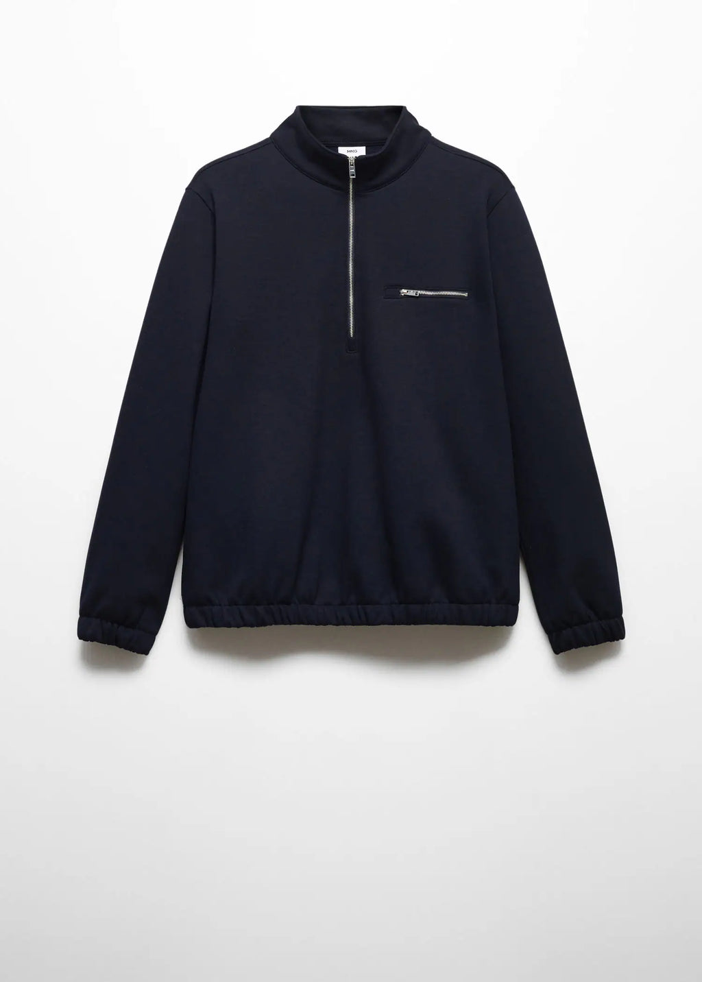Sudadera algodón cuello cremallera
