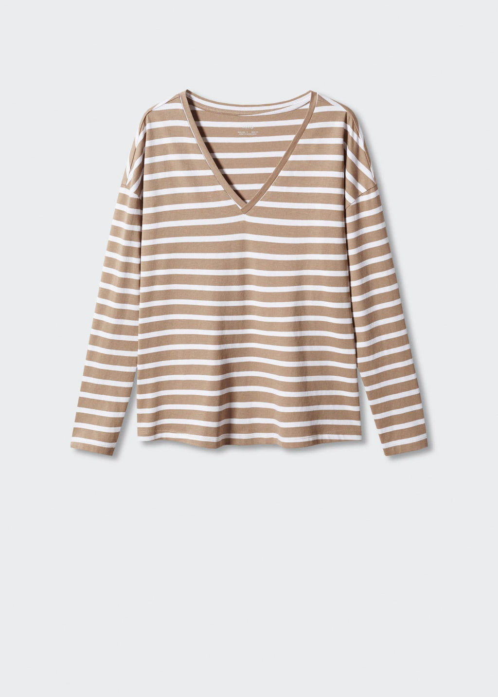 Camiseta algodón cuello pico