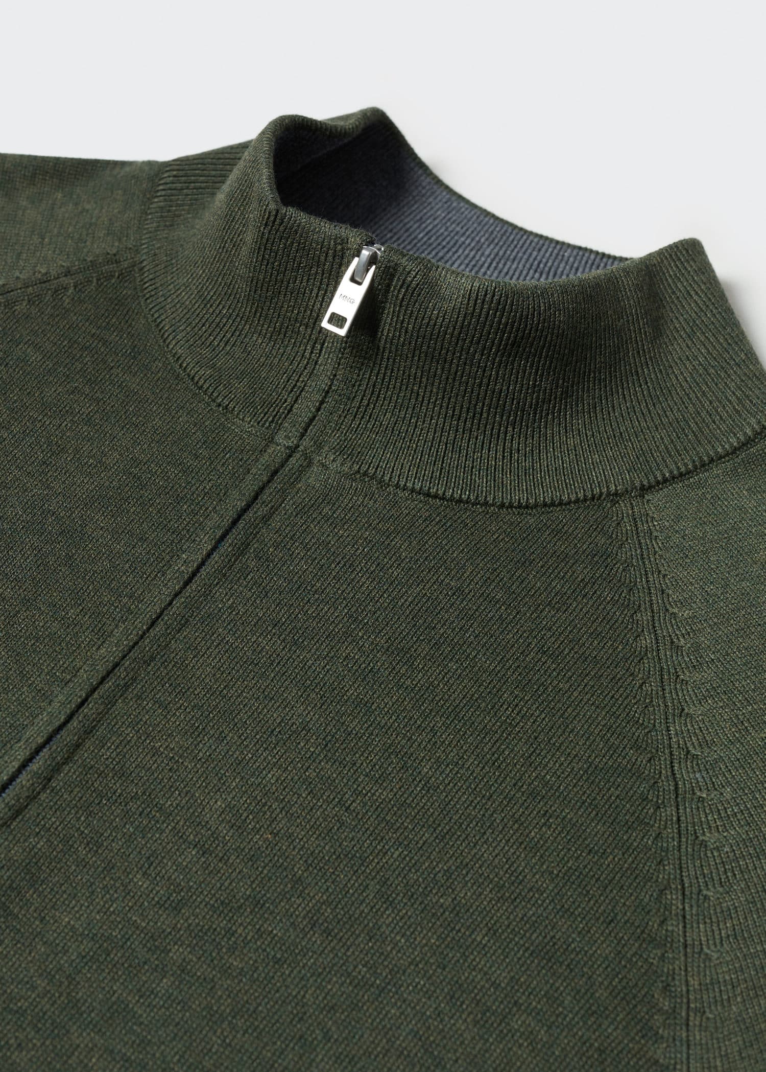 Jersey algodón cuello cremallera