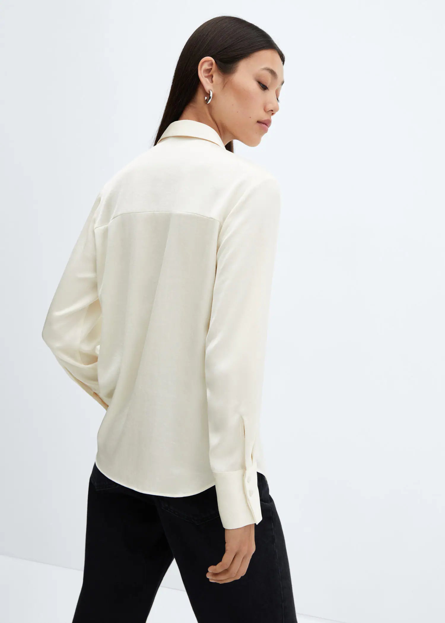 Camisa fluida satinada