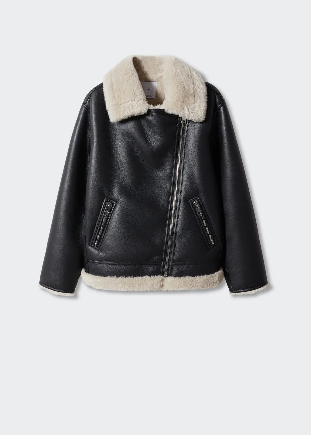 Chaqueta doble faz efecto piel