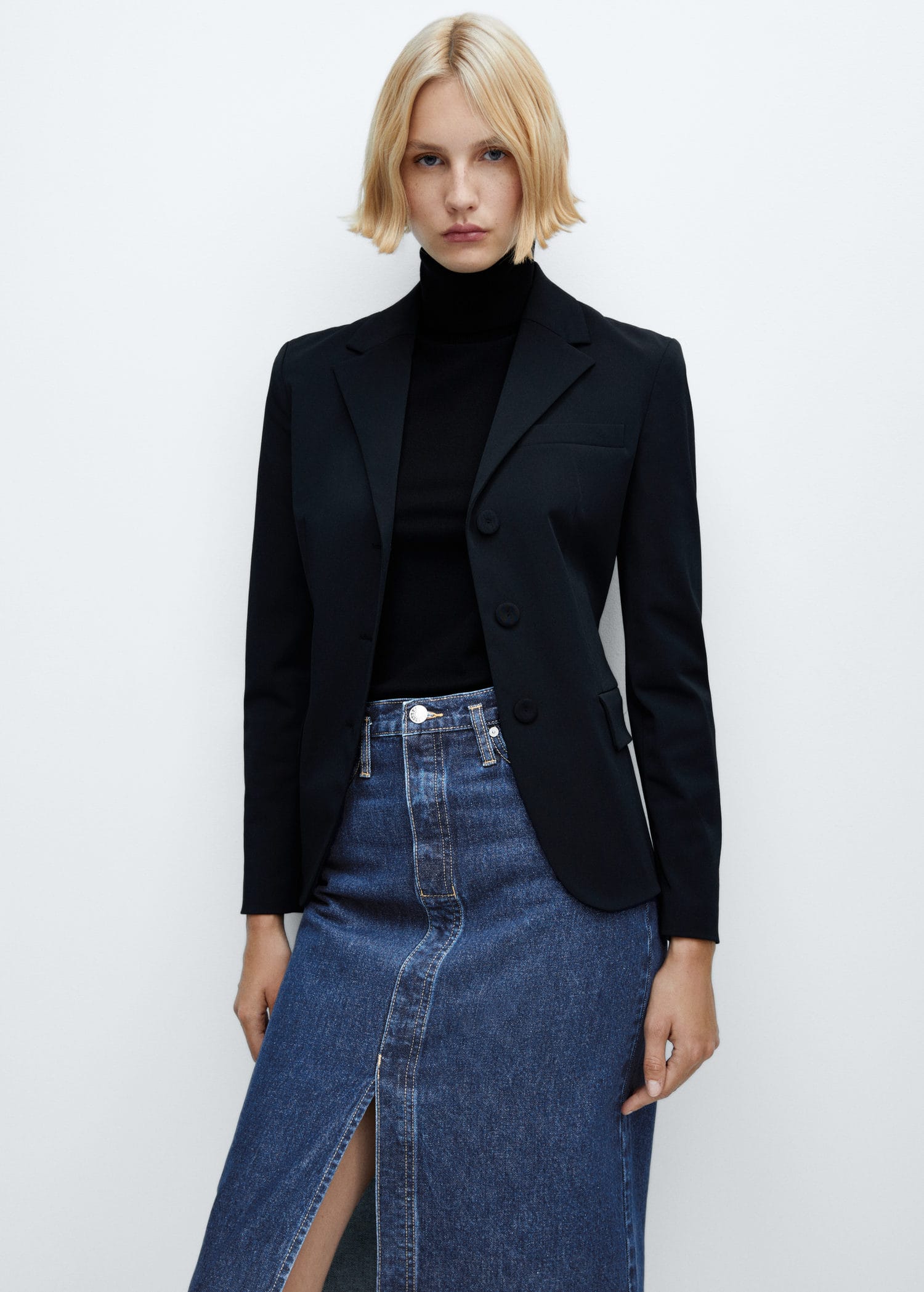 Falda midi vaquera