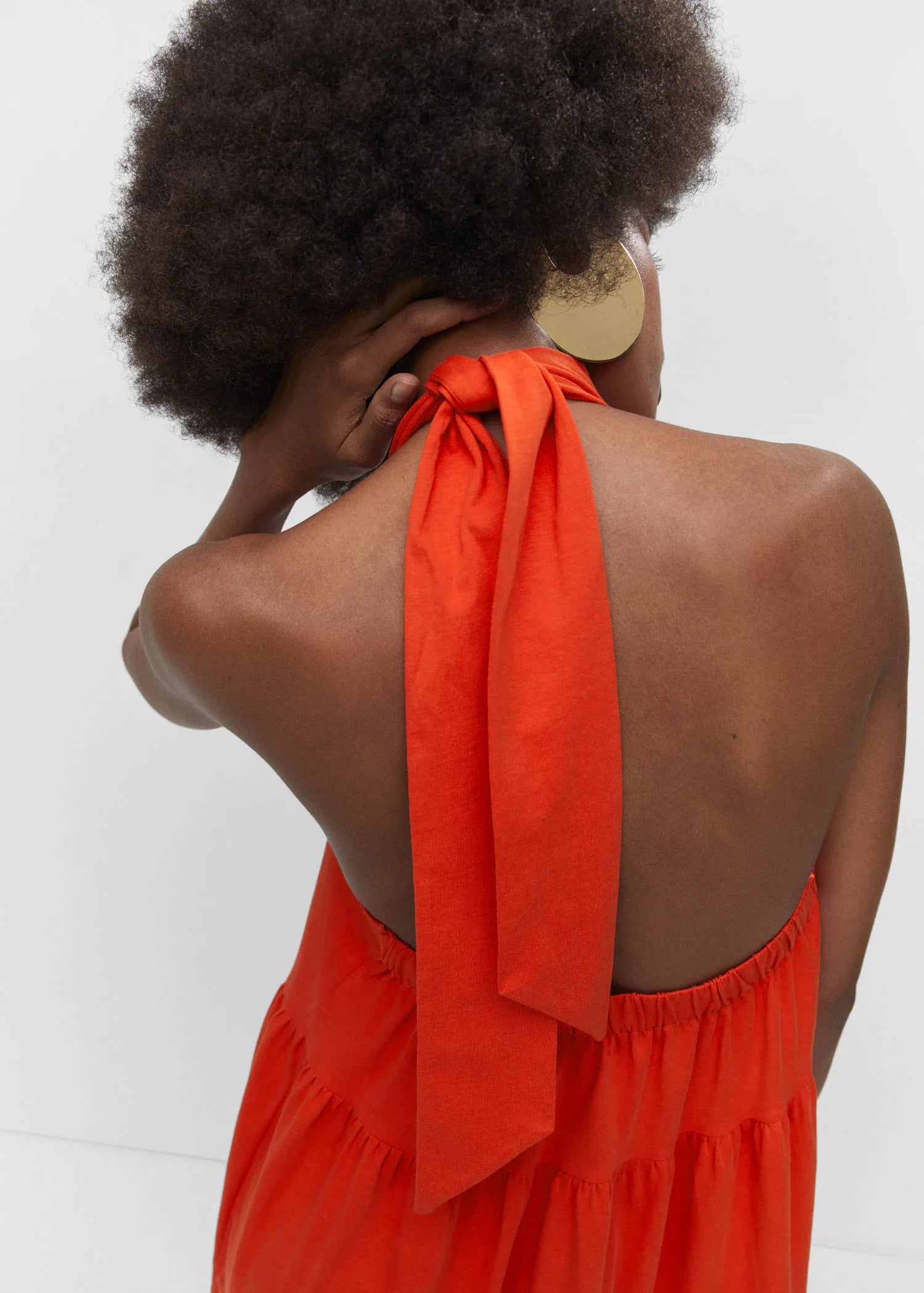 Vestido halter espalda abierta