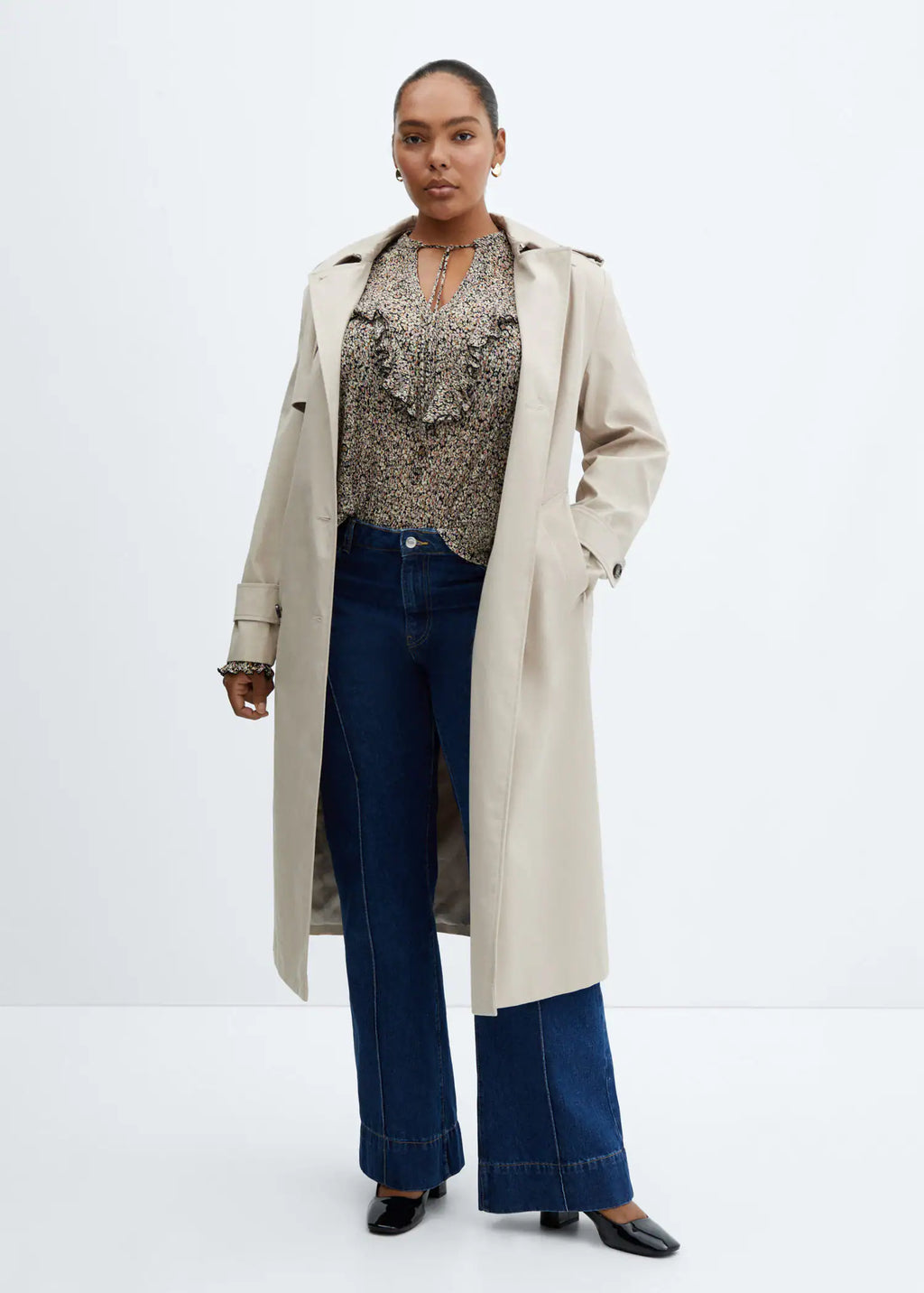 Blusa fluida volante