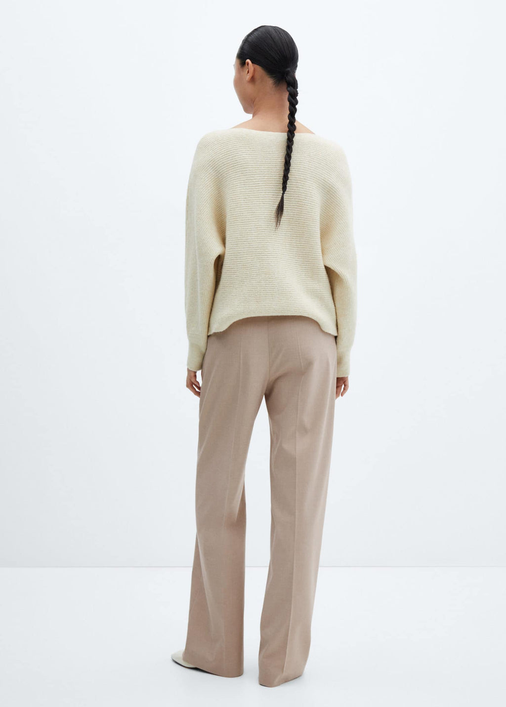 Pantalón wideleg cintura elástica