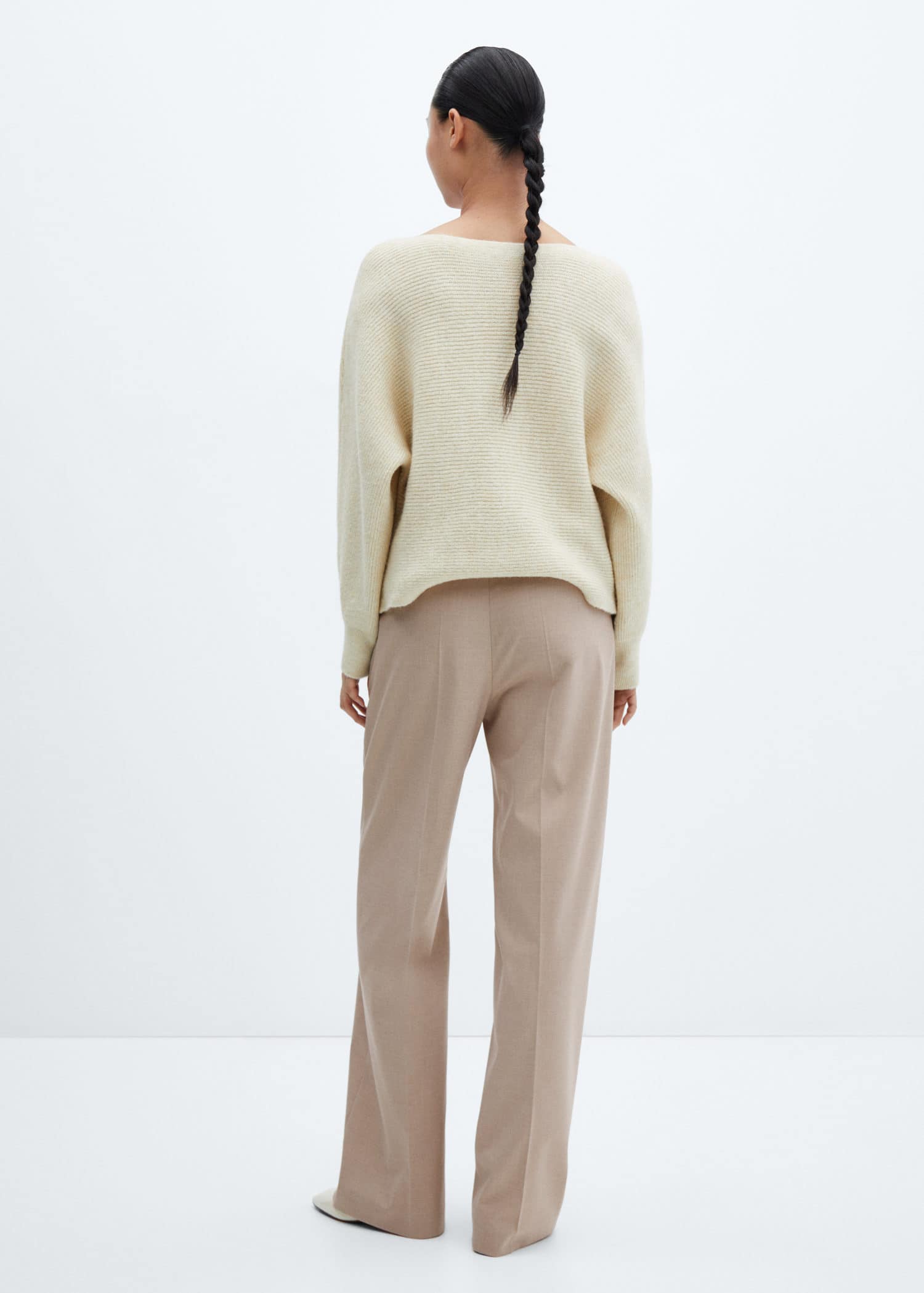 Pantalón wideleg cintura elástica