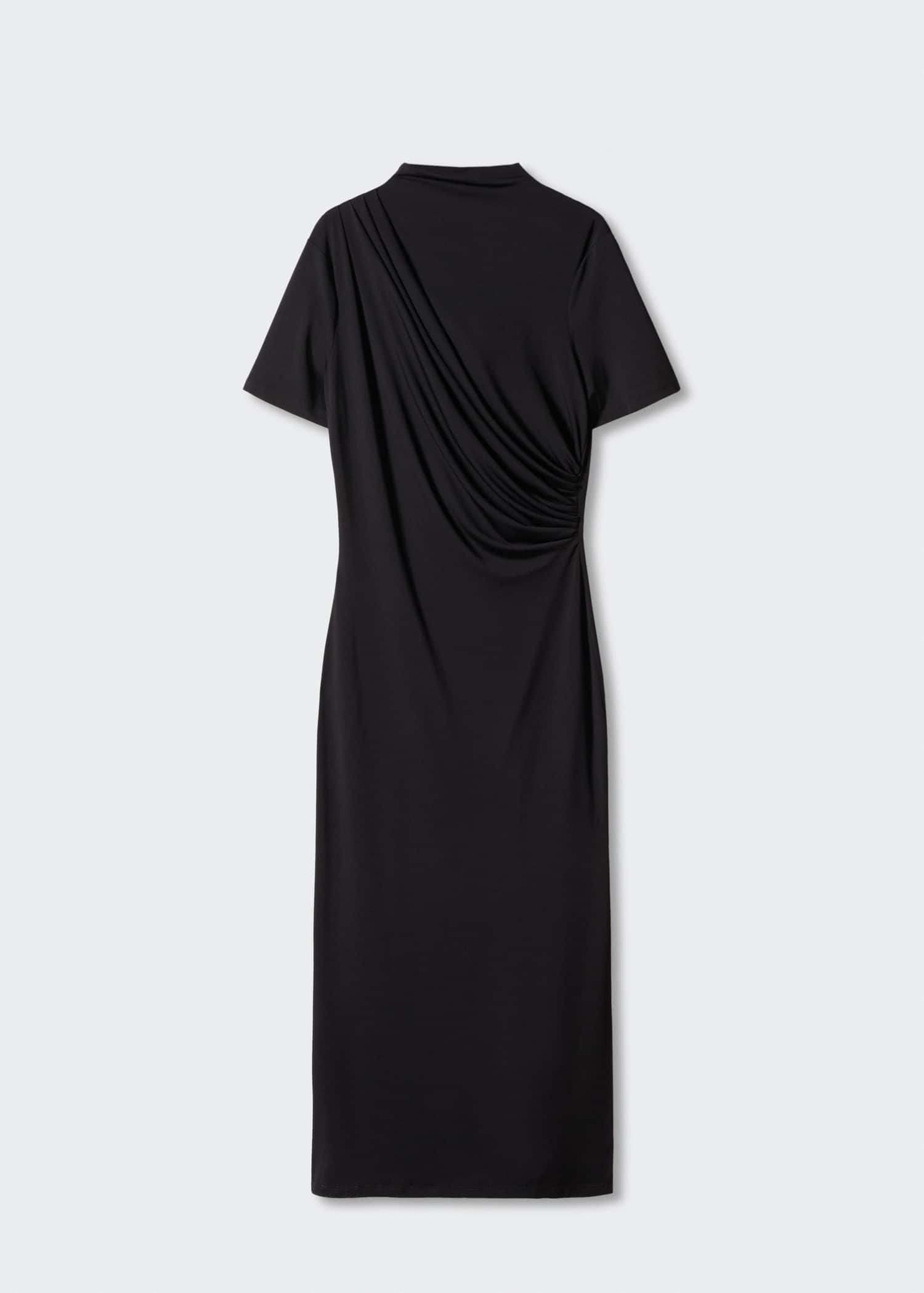 Vestido punto detalle drapeado