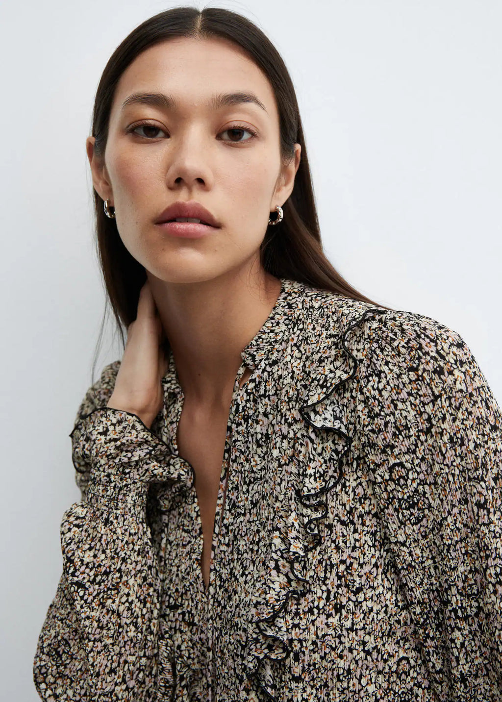 Blusa fluida volante