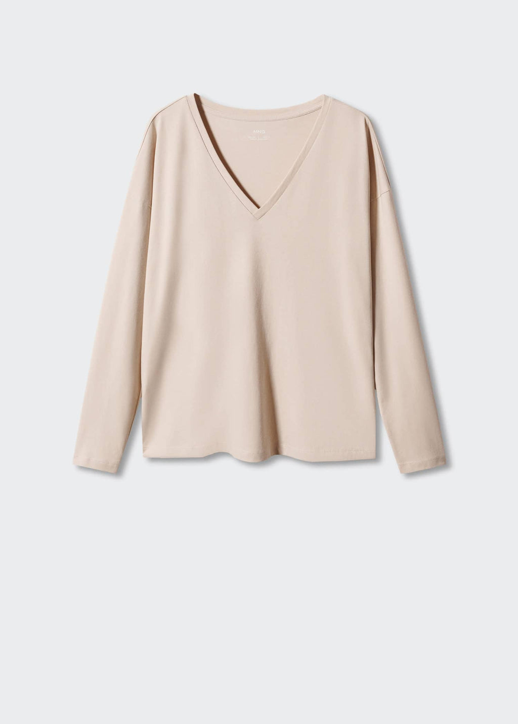 Camiseta algodón cuello pico