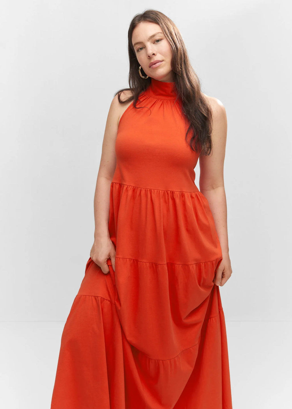 Vestido halter espalda abierta