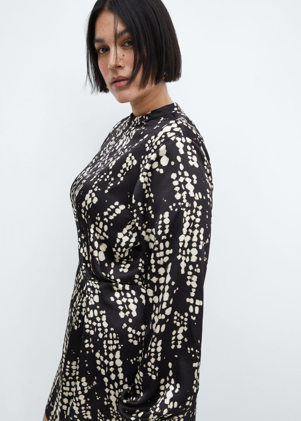 Vestido estampado pliegue