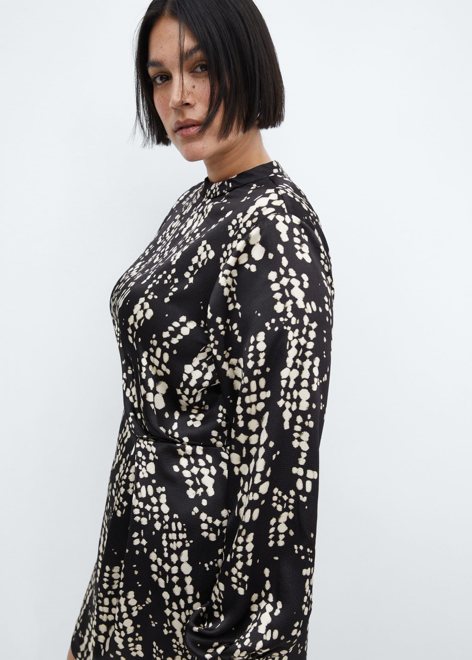 Vestido estampado pliegue