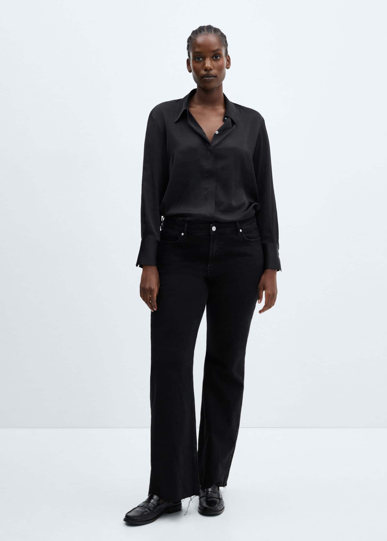 Camisa fluida satinada
