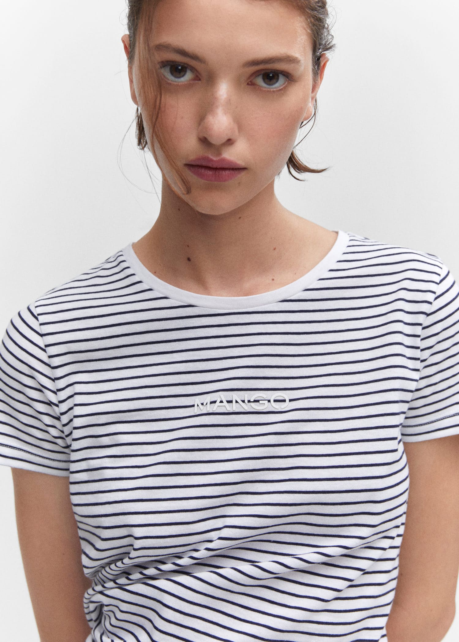 Camiseta rayas logo