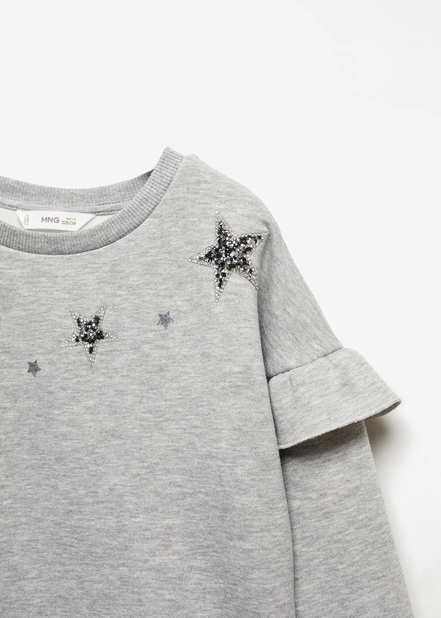 Sudadera estampada volantes