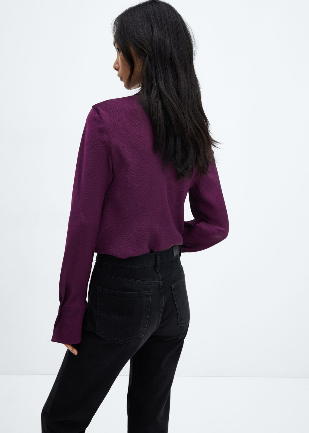 Camisa textura satinada