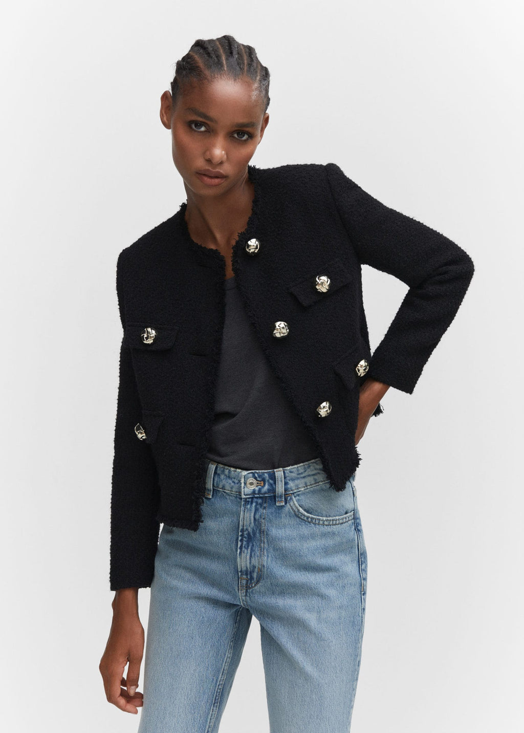 Jeans rectos crop