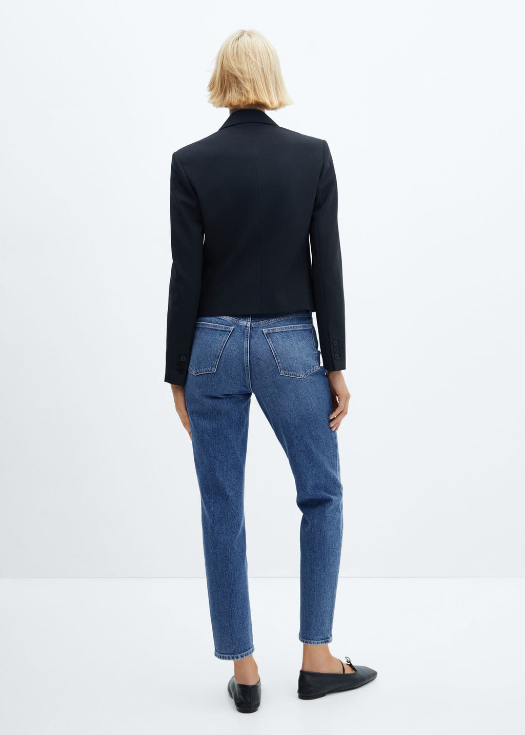 Jeans mom confort tiro alto