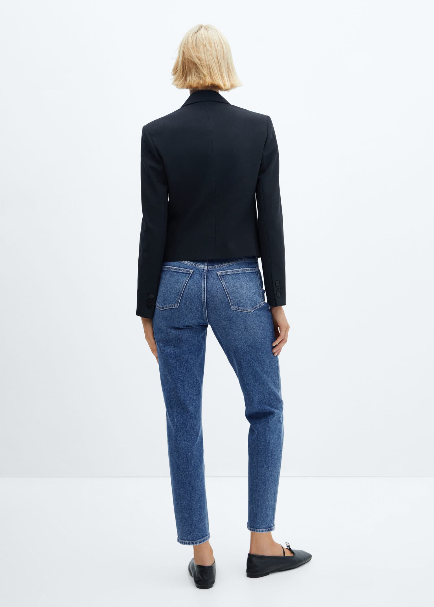 Jeans mom confort tiro alto