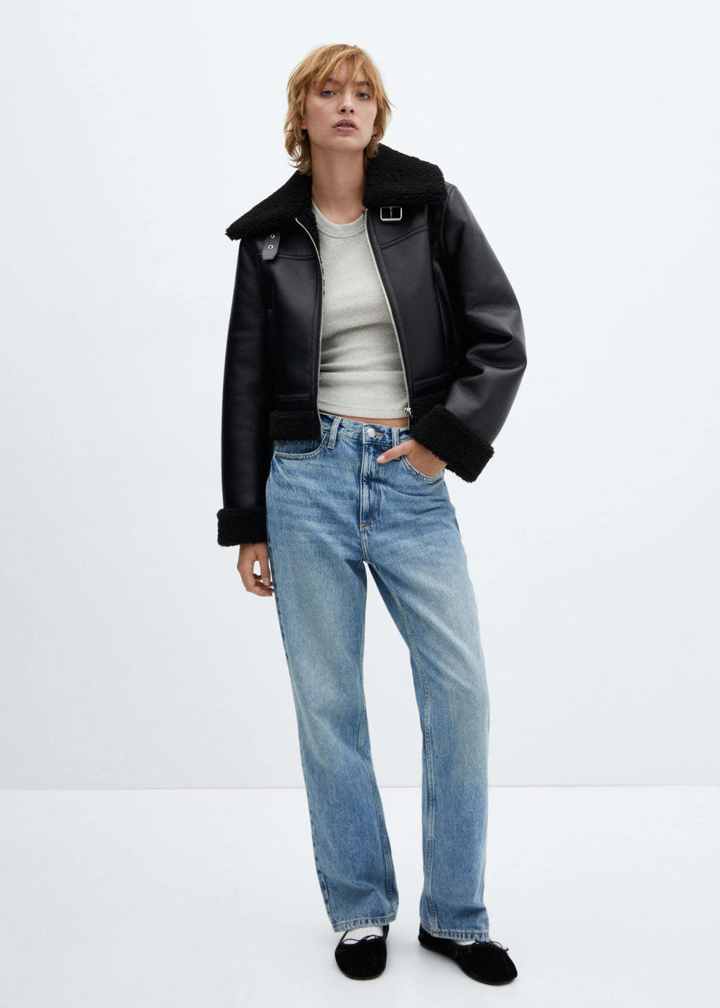 Cazadora biker doble faz