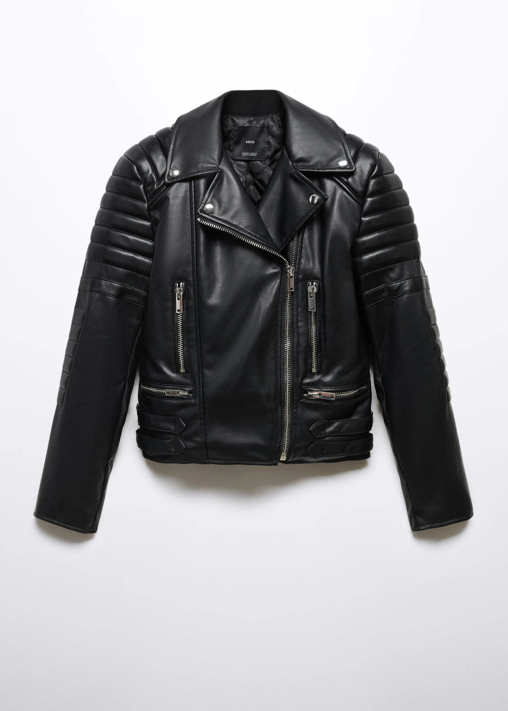 Chaqueta biker efecto piel