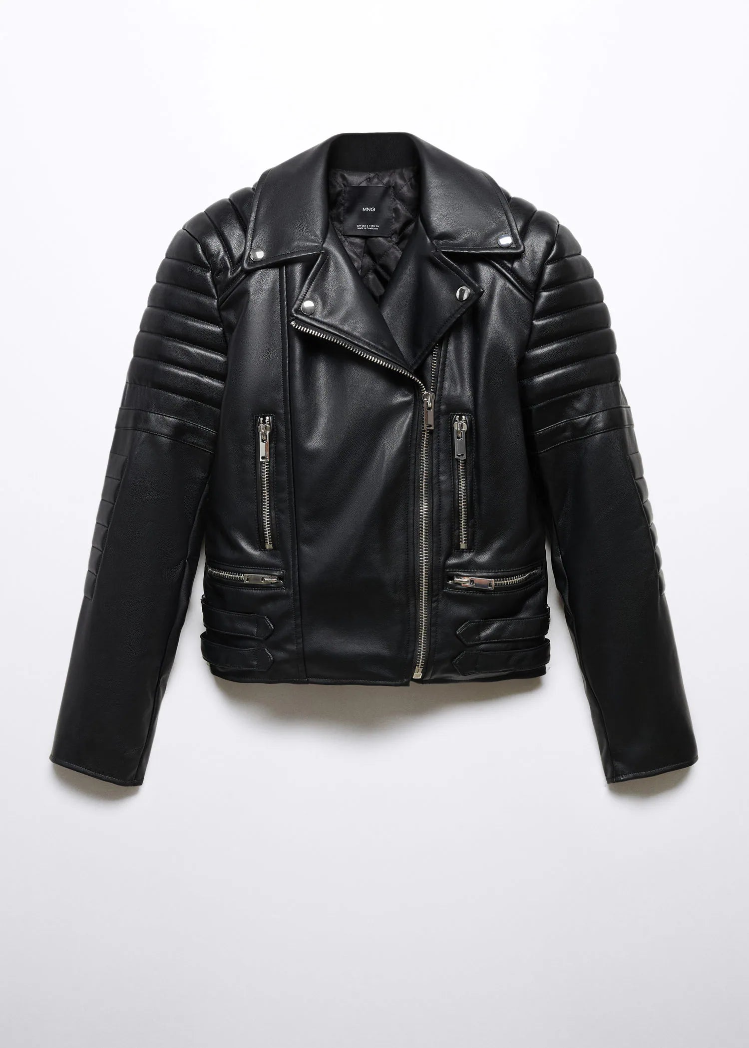 Chaqueta biker efecto piel