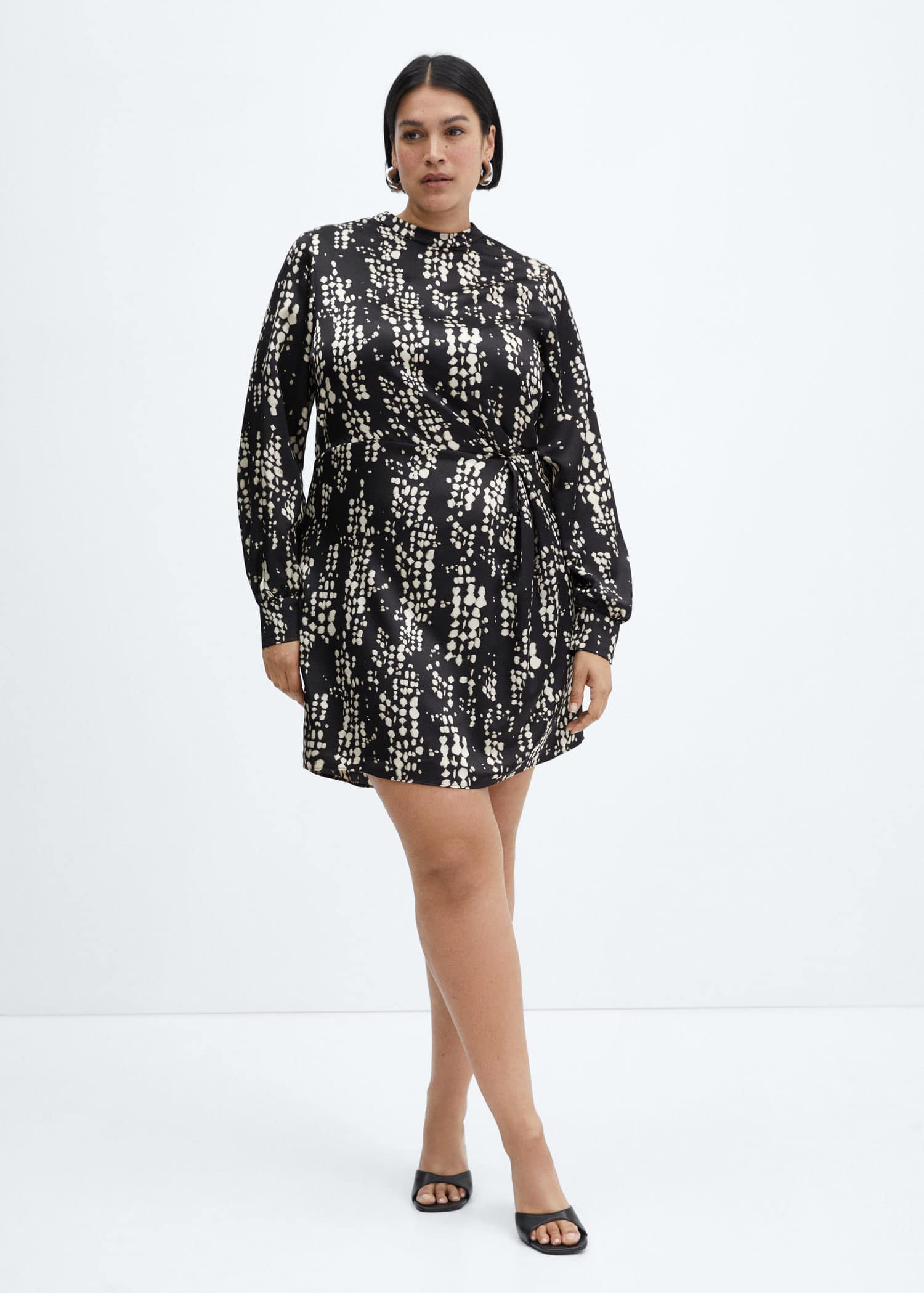 Vestido estampado pliegue