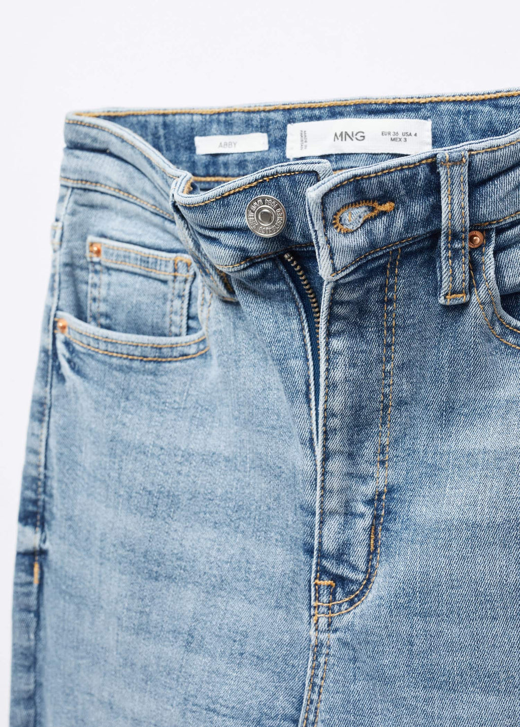 Jeans skinny tiro alto