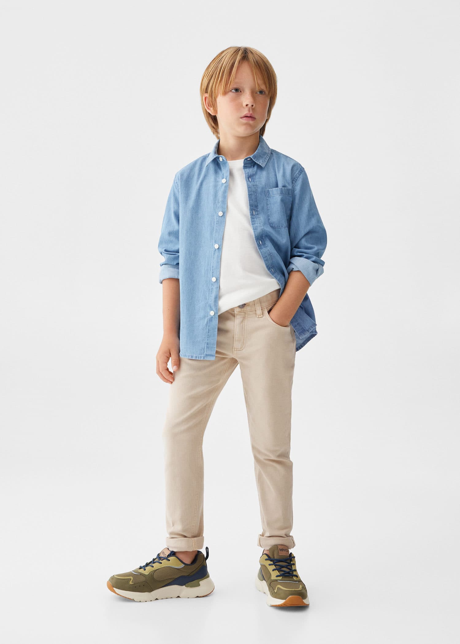 Camisa regular fit denim