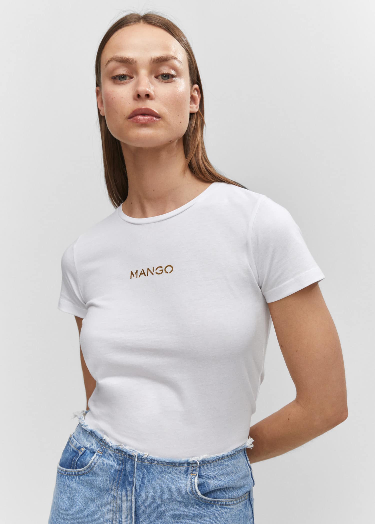 Camiseta logo metalizado
