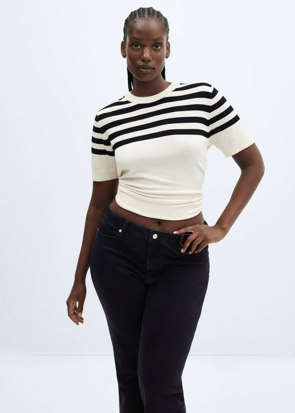Jeans flare tiro medio
