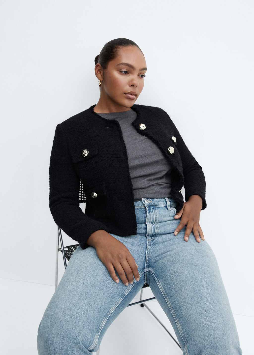 Jeans rectos crop