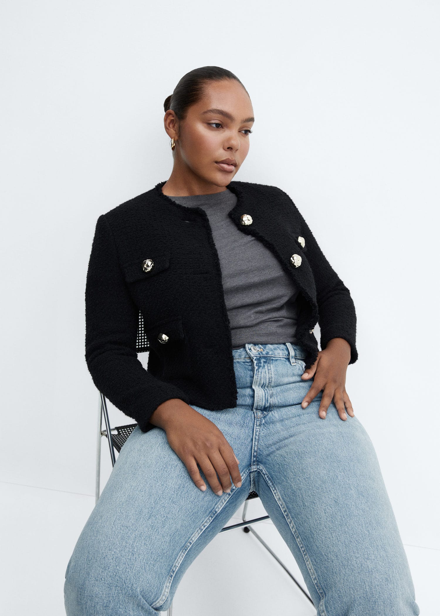Jeans rectos crop
