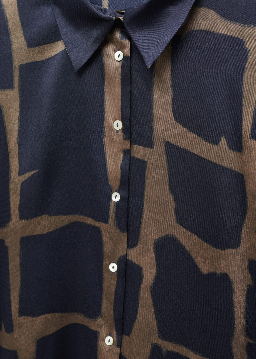 Camisa larga estampada