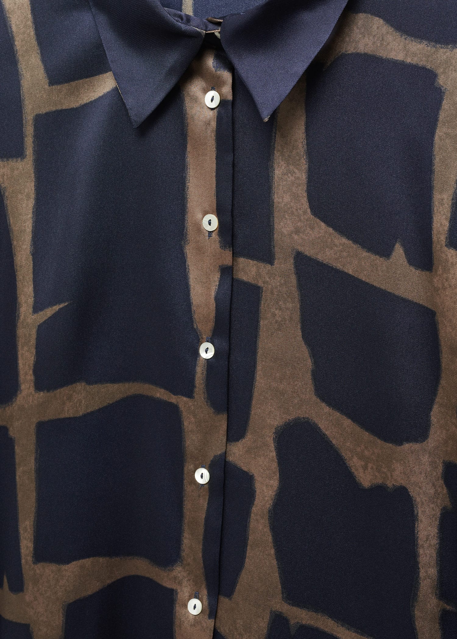 Camisa larga estampada