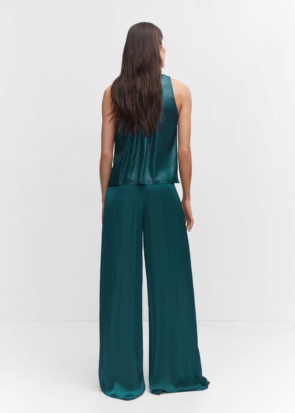 Top satinado detalle pinzas