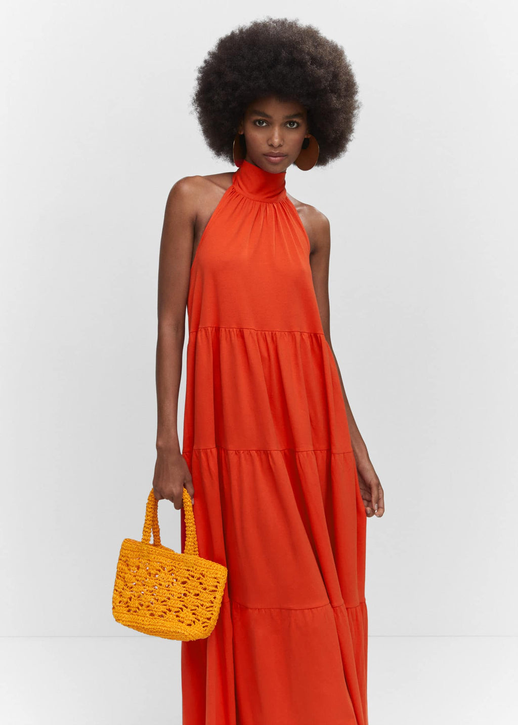 Vestido halter espalda abierta