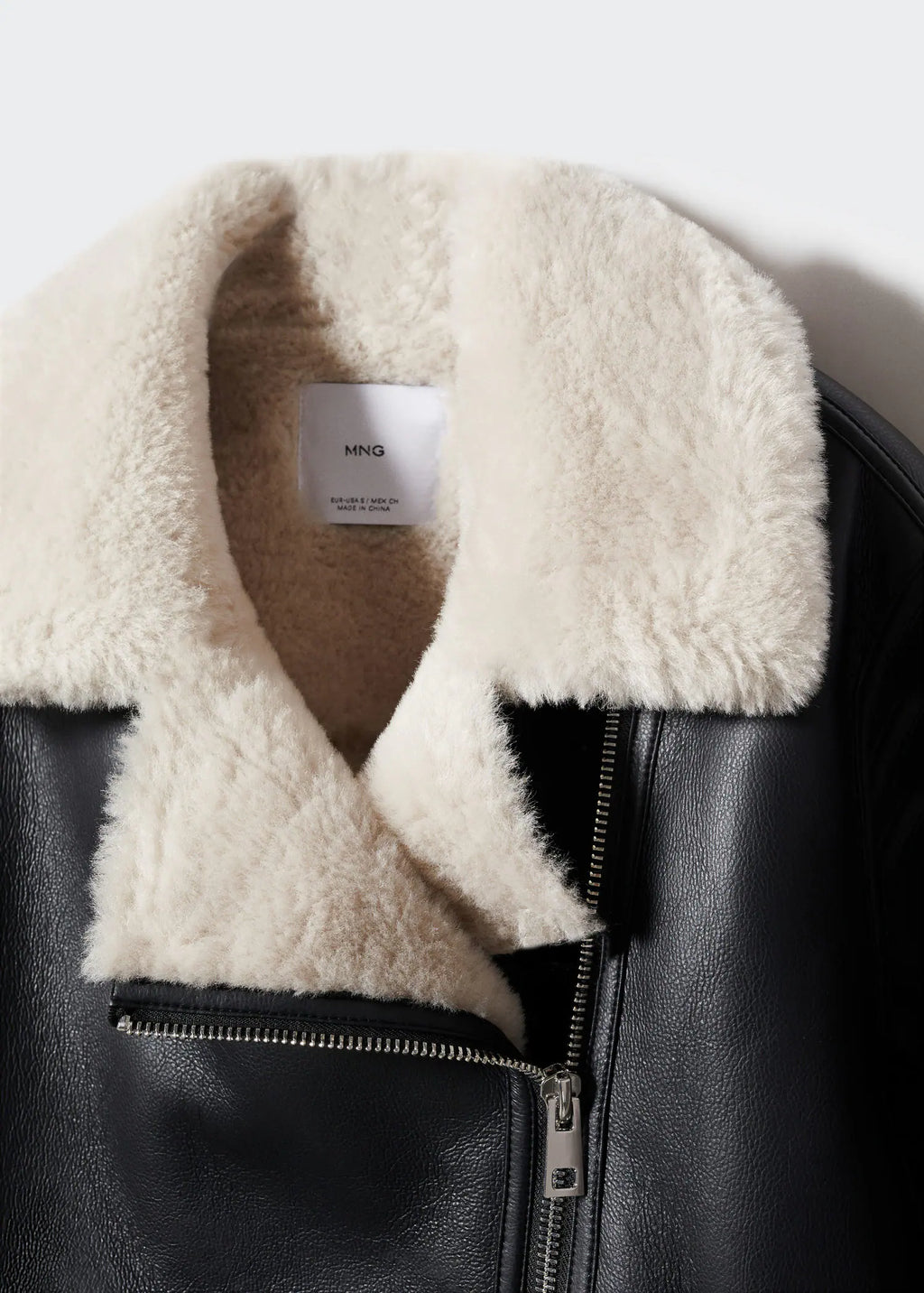 Chaqueta doble faz efecto piel